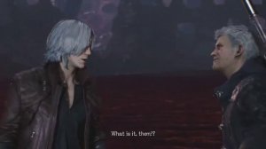 dante tells nero that vergil is his father but its mmm whatcha say