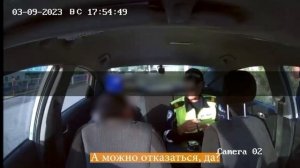 В Туве районными инспекторами ДПС пресечение попытка дачи взятки нетрезвым водителем