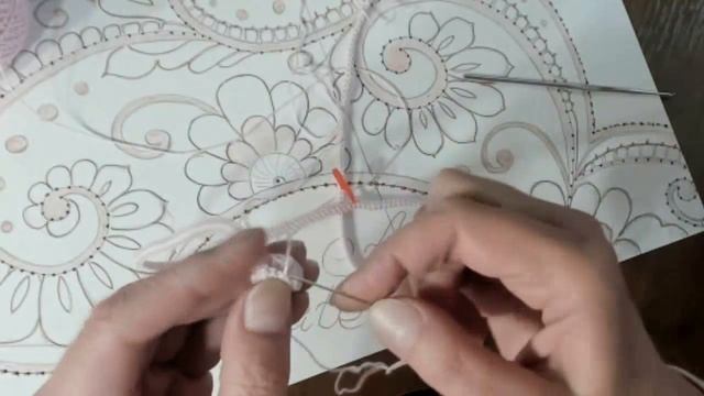 МК по вязанию ирландского кружева. Воротник "Версаль". Урок 2.