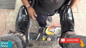 Melt INK on my Shoes 😮🔥 BEST ASMR Shoe Shine Fire MIRROR #asmr #shoeshine