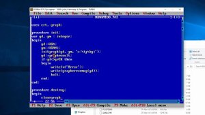 Turbo Pascal Graphics Programming Tutorial Part 1. 16 Colour Mode 640x480.