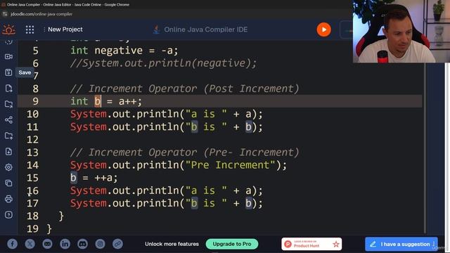 9 -Unary, Increment, Decrement Operators смотреть онлайн