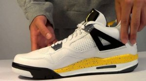 2006 AIR JORDAN 4 IV TOUR YELLOW DETAILED LOOK HD HIGH DEFINITION 1080 P