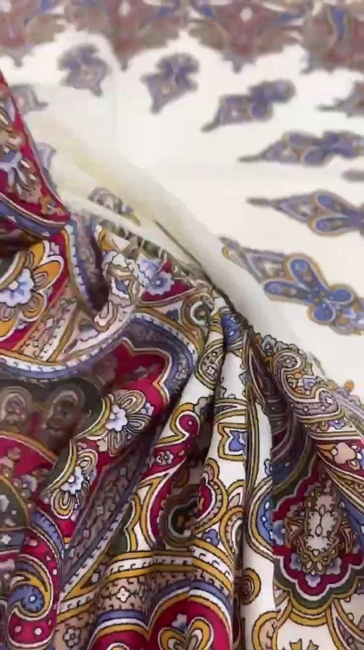 Павловопосадский платок «Волшебный танец» 1581-2 смотреть онлайн