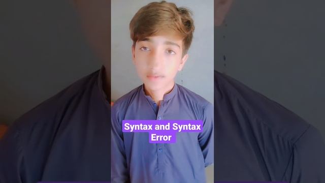 Difference between Syntax and Syntax Error. #syntax #syntaxerror