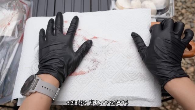 나홀로 숲속에서 미니멀캠핑 장작불에 토마호크 구워 하이볼 한잔 마시기
