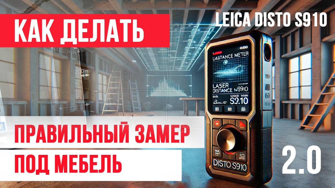 Правильный замер под мебель на leica Disto s910