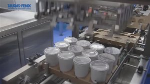 Комплекс формирования трея и установки в него пластиковых стаканчиков