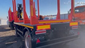 КамАЗ 43118 сортиментовоз (лесовоз) с ПРИЦЕПОМ с КМУ Palfinger Велмаш VM10L74
