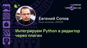 Евгений Сопов - Интегрируем Python в редактор через плагин (лекции UNIGINE Open Air 2023)