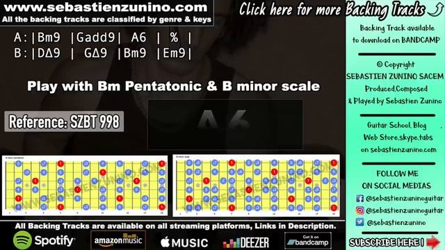 Elegant Groove Backing Track in B minor SZBT 998