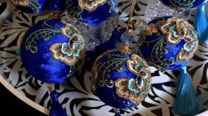 набор бархатных новогодних шаров РАЙСКИЙ САД