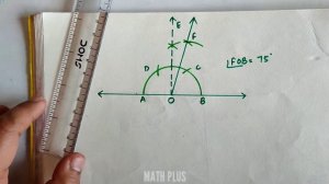 How to Construct angles of 75° and 105° using compass | Draw a 75° angle | Draw a 105° angle