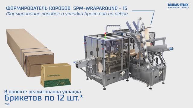 Формирование коробок и укладка брикетов на ребре  / SPM-WRAPAROUND - 15