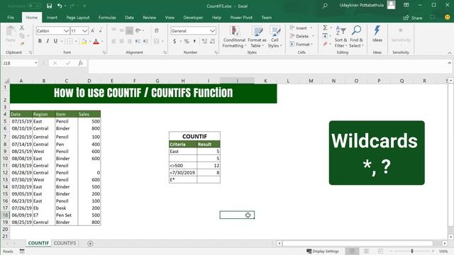 How to use COUNTIF / COUNTIFS function in Microsoft excel in simple steps смотреть онлайн