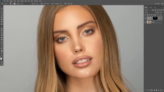 Разглаживание лица в Photoshop Easy Frequency