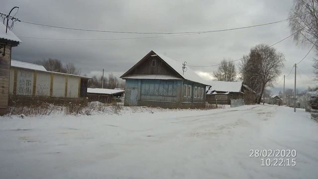 28.2.20.Зимнее Дерягино от Магазина по центральной улице. смотреть онлайн