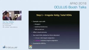 A. Ng, FRCSEd: Pentacam® AXL for improved IOL power calculations