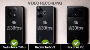 Redmi Note 13 Pro Vs Redmi Turbo 3 Vs Poco X6 Pro