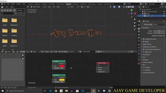 Neon Text in Blender 2.8 using Eevee #Eevee #b3d #neon #neontext