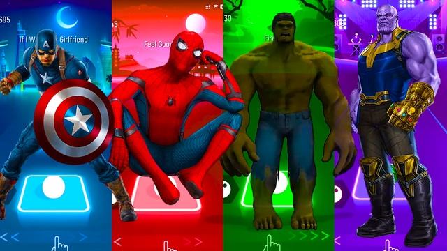 ALIEN DANCE GREEN 🆚 BLUE 🆚 YELLOW 🆚 RED 🆚 PURPLE | Tiles Hop EDM Rush! смотреть онлайн