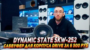 Новинка: Dynamic state skw-252. Сабвуфер для корпуса Drive за 6 500 рублей