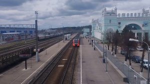 Отправление поезда Ласточка номер 716 Смоленск-Москва