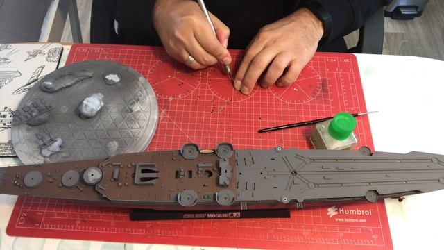 Tamiya 1/350 Mogami Aircraft carrying cruiser. full build, intermediate level. Episode 4 смотреть онлайн