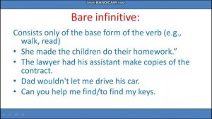 Infinitive in English Grammar | Bare and to infinitive | English Grammar