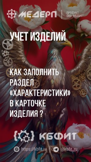 КБФИТ: МЕДЕРП. Учет изделий: Как заполнить раздел «Характеристики» в карточке изделия? Ч.1.