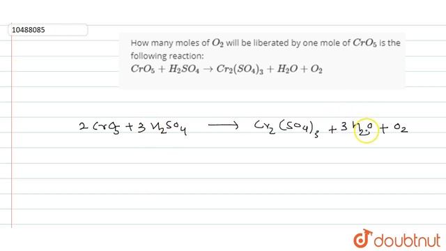 How many moles of `O_(2)` will be liberated by one mole of `CrO_(5)` is the following reaction: ... смотреть онлайн