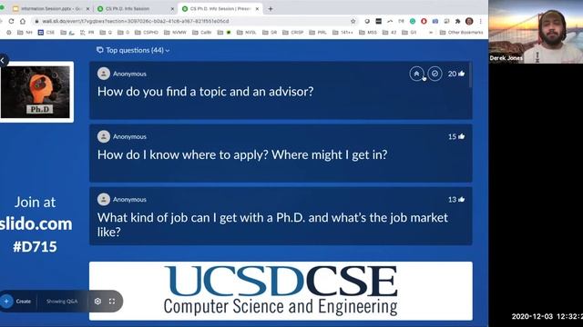 3 December 2020 -- General CS Ph.D. Information Session смотреть онлайн