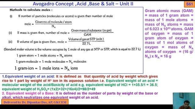 L 11 of Avogadro no.by Dr. Dipankar Das смотреть онлайн