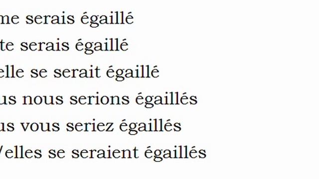 Изучение французского языка = Спряжение глаголов = S'égailler смотреть онлайн