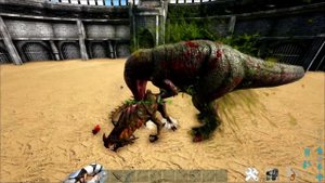 Ark Survival Evolved ГИГАНОТОЗАВР ПРОТИВ КОРОЛЯ ЖНЕЦОВ