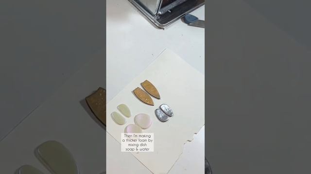 Bubble texture/chrome nail powder #polymerclay #polymerclaytutorial #polymerclaycreations