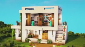 Как Построить Красивый Дом в Minecraft. Майнкрафт крутые постройки. #Minecraft