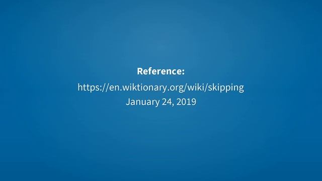 Skipping | Meaning of skipping 📖 смотреть онлайн
