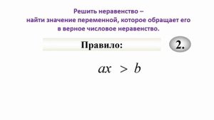26 урок  Линейное неравенство  Свойства линейных неравенств