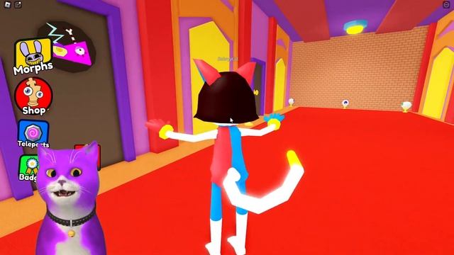 В ПОИСКАХ КОШКОДЕВОЧКИ!!! Удивительный цифровой цирк в роблокс!!! Digital Circus Morphs