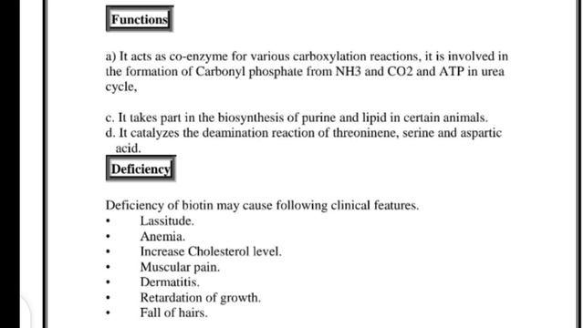Biochemistry lecture 4 topic vitamin b7 biotin #pharmacy #pharm #pharmacist  #pharmacytechnician