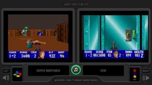 Wolfenstein 3D (Snes vs 3DO) Side by Side Comparison