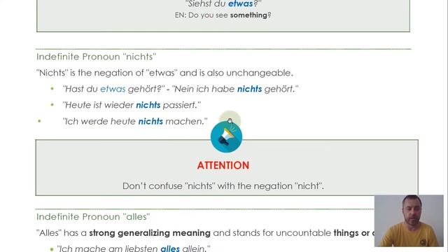German Pronouns L8 - Indefinite Pronouns смотреть онлайн