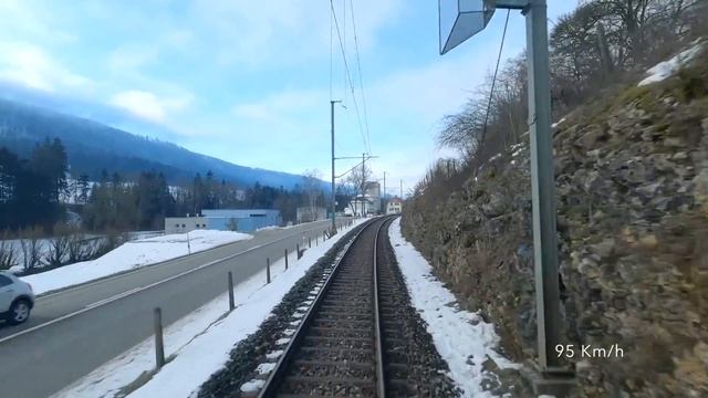 Путешествие на поезде Биль - Ла-Шо-де-Фон - Ле-Локль [01.2021] смотреть онлайн