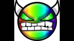 Радостные лица смайлика из Geometry dash