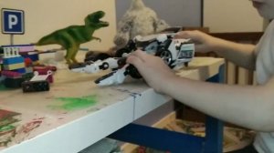 Играем в игрушки/lego, Tobot, динозавр