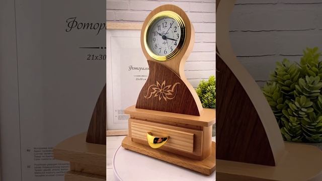 Настольные деревянные часы с будильником «Весна» #clock #watch #samara #shop #wooden