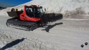 Снегоходы и ратраки катают туристов на Эльбрус.