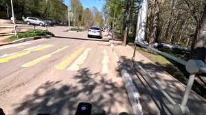 Старт колонны мотоциклистов из Тимоново в Солнечногорск.На открытии мотосезона.Пытаемся их догнать.