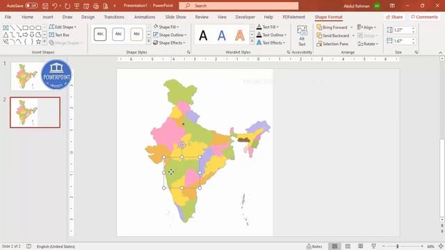 Animated India Map PowerPoint Template
